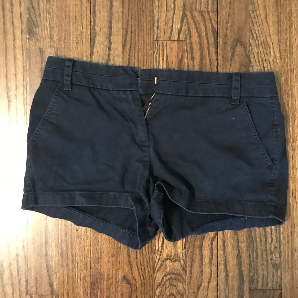 J. Crew 3” Chino Shorts Size 4, Navy Blue